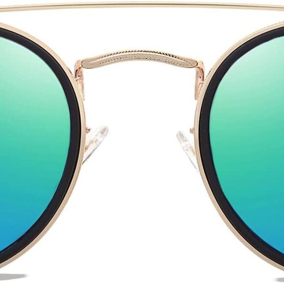 Retro Vintage Round Sunglasses Women Men Polarized UV400 Small Circle Sunnies - Picture 1 of 5